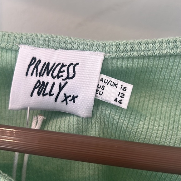 PRINCESS Polly nwt arti long sleeve shirt topper green ribbed size 12 nwt - Picture 5 of 6